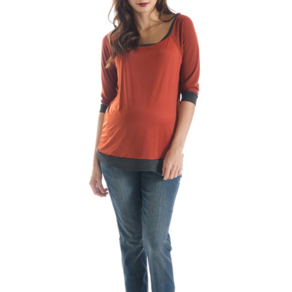 Lilac Maternity Raglan Spice Top Size Small (4-6) NWT